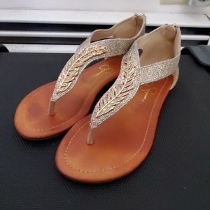 Jessica Simpson gold sandals
